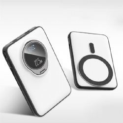 Magnetic wireless power bank 5000mah 15W build in cable